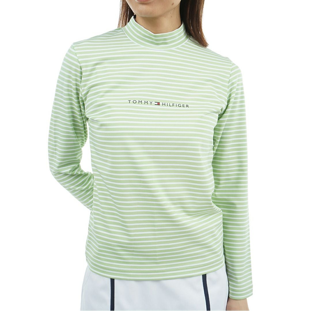 トミー ヒルフィガー ゴルフ Tommy Hilfiger Golf レディース レディース ベア天 長袖モックネックシャツ THLA563 詳細7