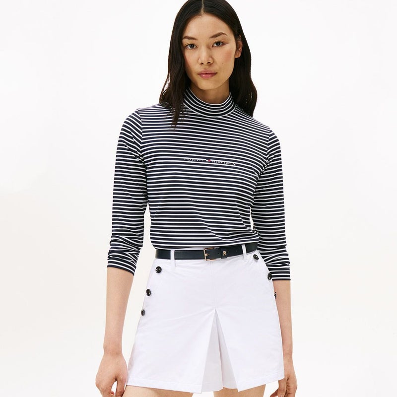 トミー ヒルフィガー ゴルフ Tommy Hilfiger Golf レディース レディース ベア天 長袖モックネックシャツ THLA563 詳細23