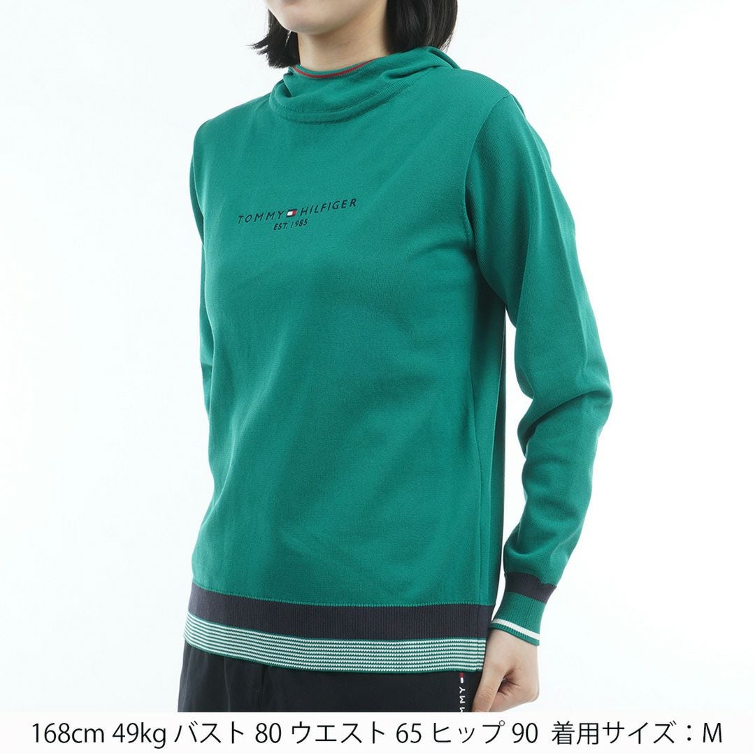 トミー ヒルフィガー ゴルフ Tommy Hilfiger Golf レディース レディース フロントロゴ フーディーニット THLA564 詳細11