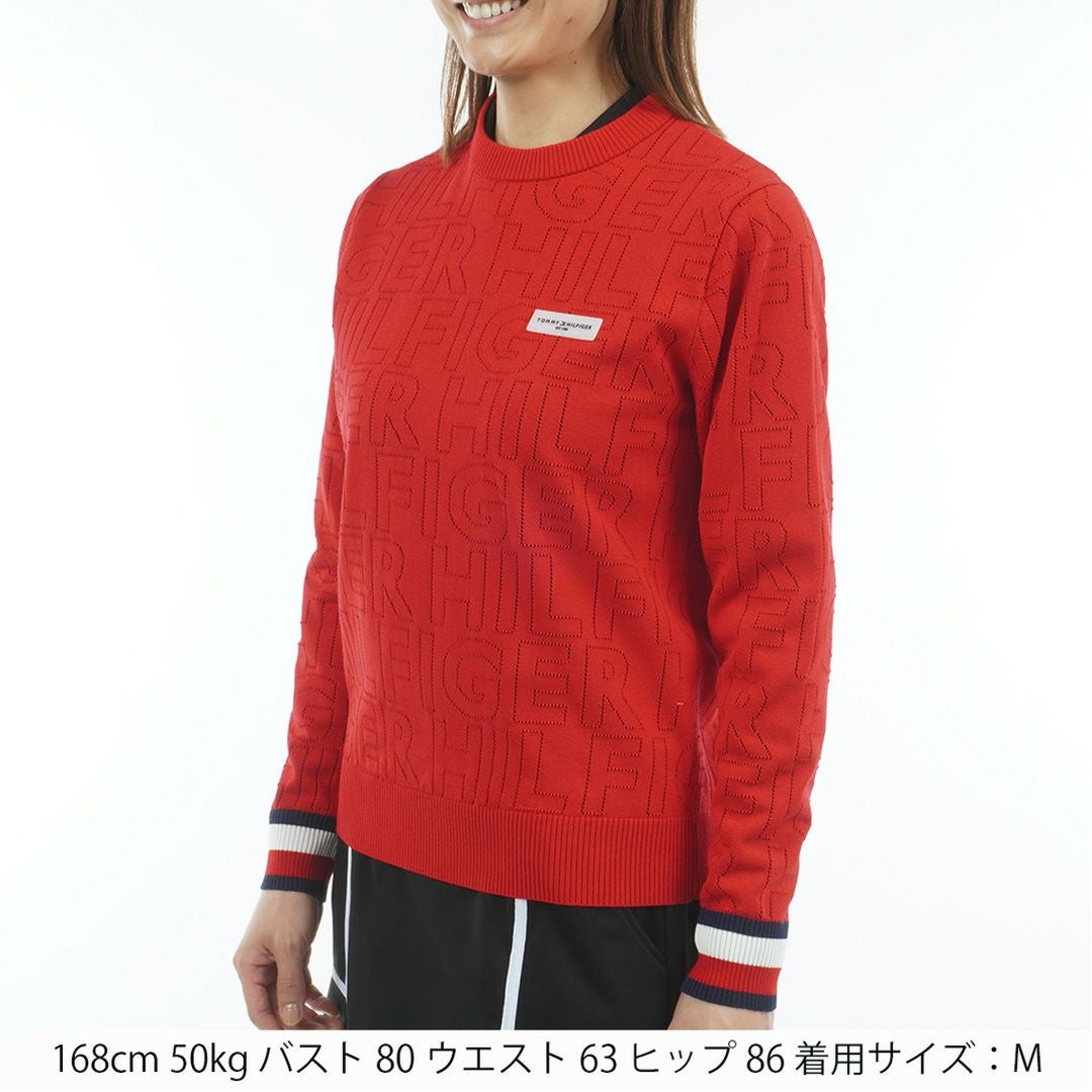 トミーフィルフィガーゴルフ　ニットサイズM 30％OFF】[トミーヒルフィガー]レディース ドットロゴ クルーネック