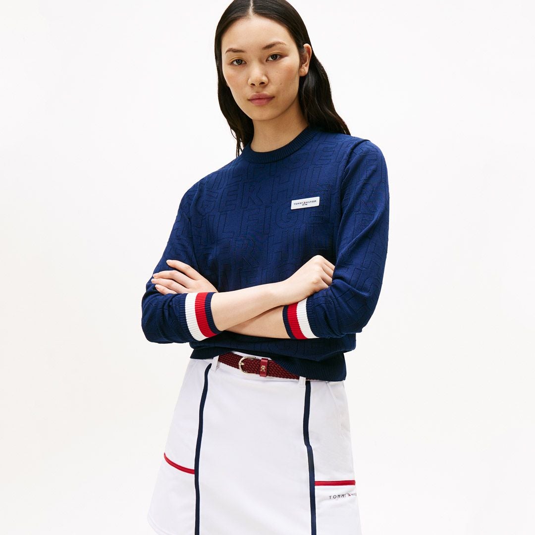 トミー ヒルフィガー ゴルフ Tommy Hilfiger Golf レディース レディース ドットロゴ クルーネックニット THLA565 詳細24