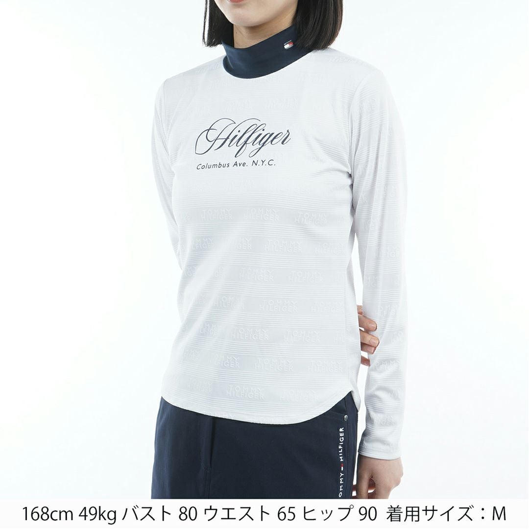 トミー ヒルフィガー ゴルフ Tommy Hilfiger Golf レディース レディース ロゴジャガ-ド 長袖モックネックシャツ THLA570 詳細2