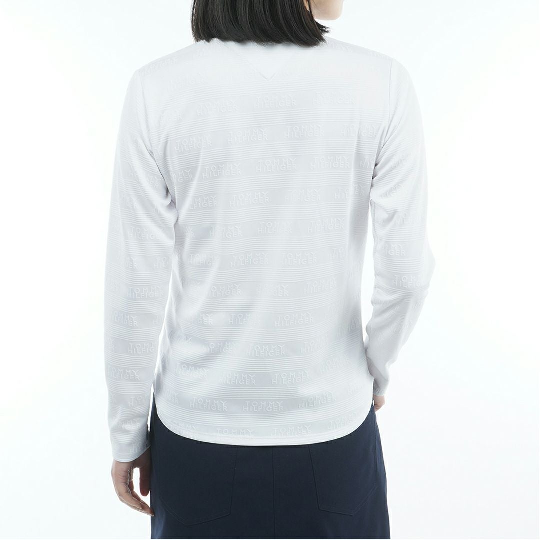 トミー ヒルフィガー ゴルフ Tommy Hilfiger Golf レディース レディース ロゴジャガ-ド 長袖モックネックシャツ THLA570 詳細3