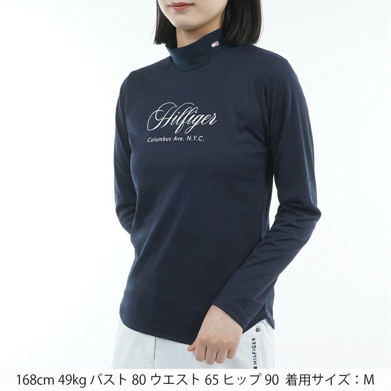 トミー ヒルフィガー ゴルフ Tommy Hilfiger Golf レディース レディース ロゴジャガ-ド 長袖モックネックシャツ THLA570 詳細5