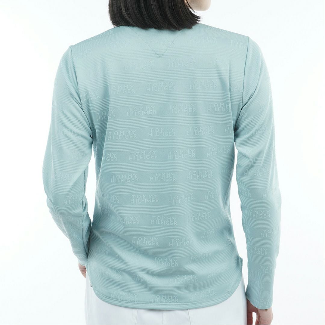 トミー ヒルフィガー ゴルフ Tommy Hilfiger Golf レディース レディース ロゴジャガ-ド 長袖モックネックシャツ THLA570 詳細15