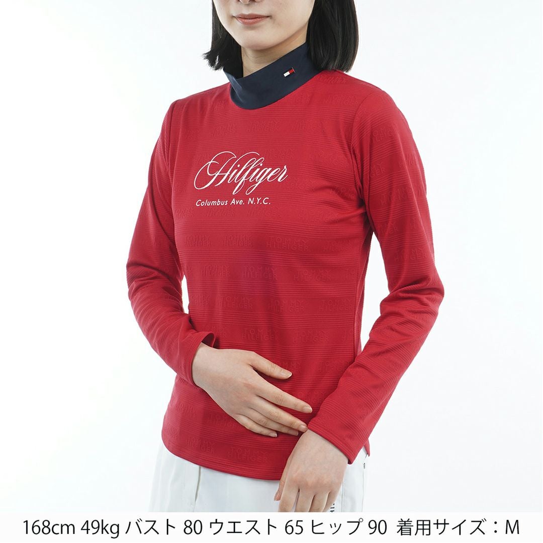 トミー ヒルフィガー ゴルフ Tommy Hilfiger Golf レディース レディース ロゴジャガ-ド 長袖モックネックシャツ THLA570 詳細17