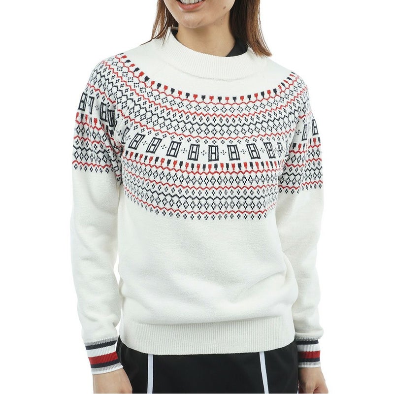 トミー ヒルフィガー ゴルフ Tommy Hilfiger Golf レディース レディース フェアアイル柄 ハイネックニット THLA573 詳細1