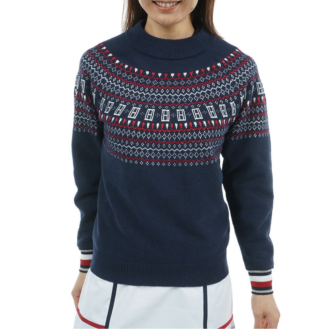 40％OFF】[トミーヒルフィガー]レディース フェアアイル柄 ハイネック