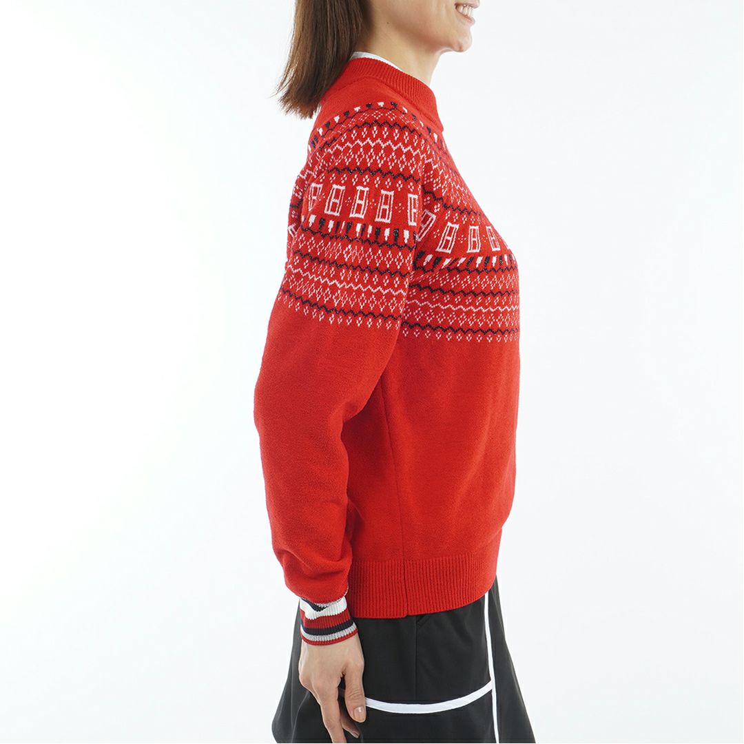 トミー ヒルフィガー ゴルフ Tommy Hilfiger Golf レディース レディース フェアアイル柄 ハイネックニット THLA573 詳細11