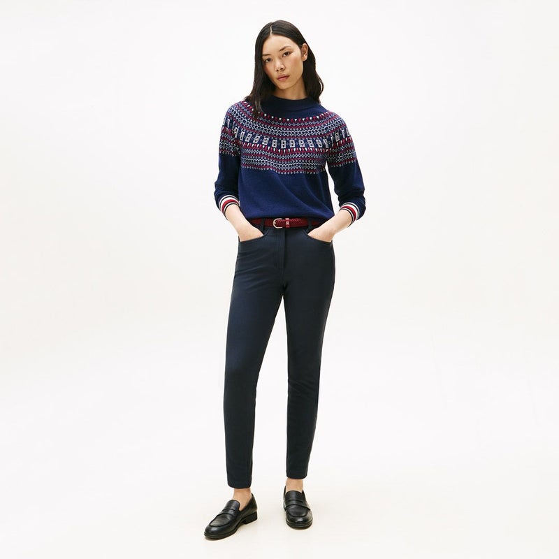 トミー ヒルフィガー ゴルフ Tommy Hilfiger Golf レディース レディース フェアアイル柄 ハイネックニット THLA573 詳細17