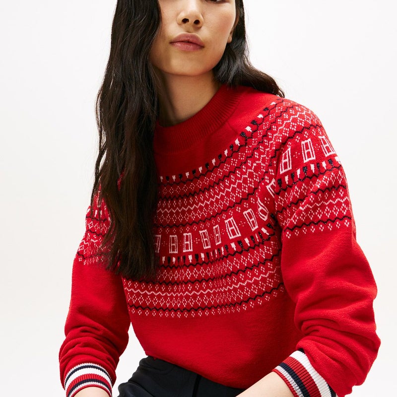 トミー ヒルフィガー ゴルフ Tommy Hilfiger Golf レディース レディース フェアアイル柄 ハイネックニット THLA573 詳細20