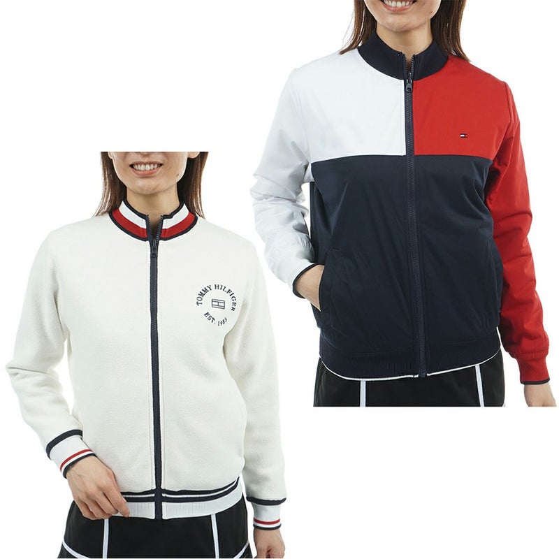 トミー ヒルフィガー ゴルフ Tommy Hilfiger Golf レディース レディース リバーシブル ニットジャケット THLA576 詳細1