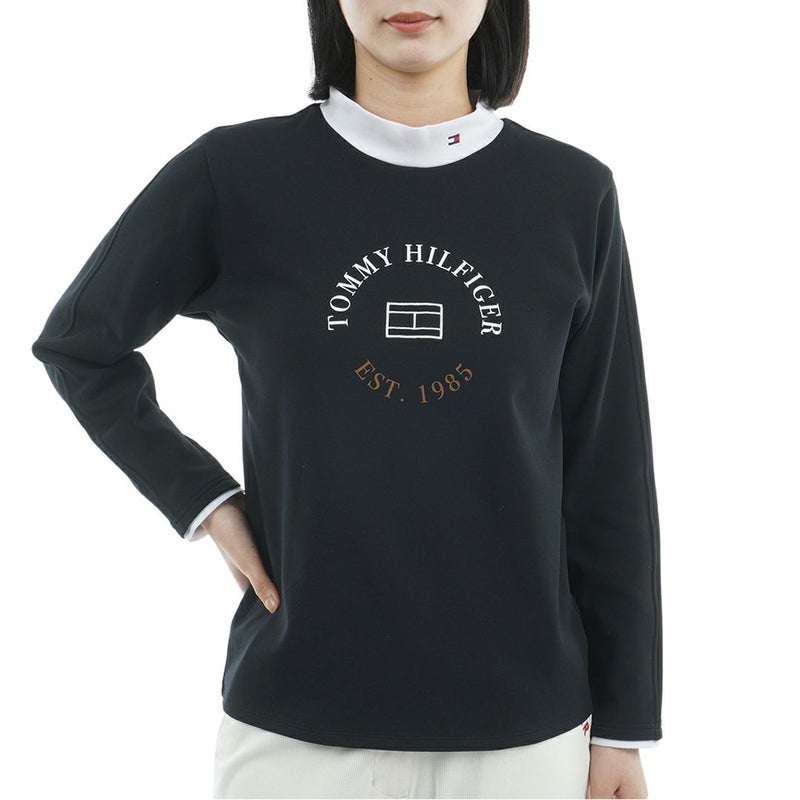 トミー ヒルフィガー ゴルフ Tommy Hilfiger Golf レディース レディース サークルロゴ 長袖モックネックシャツ THLA578 詳細4