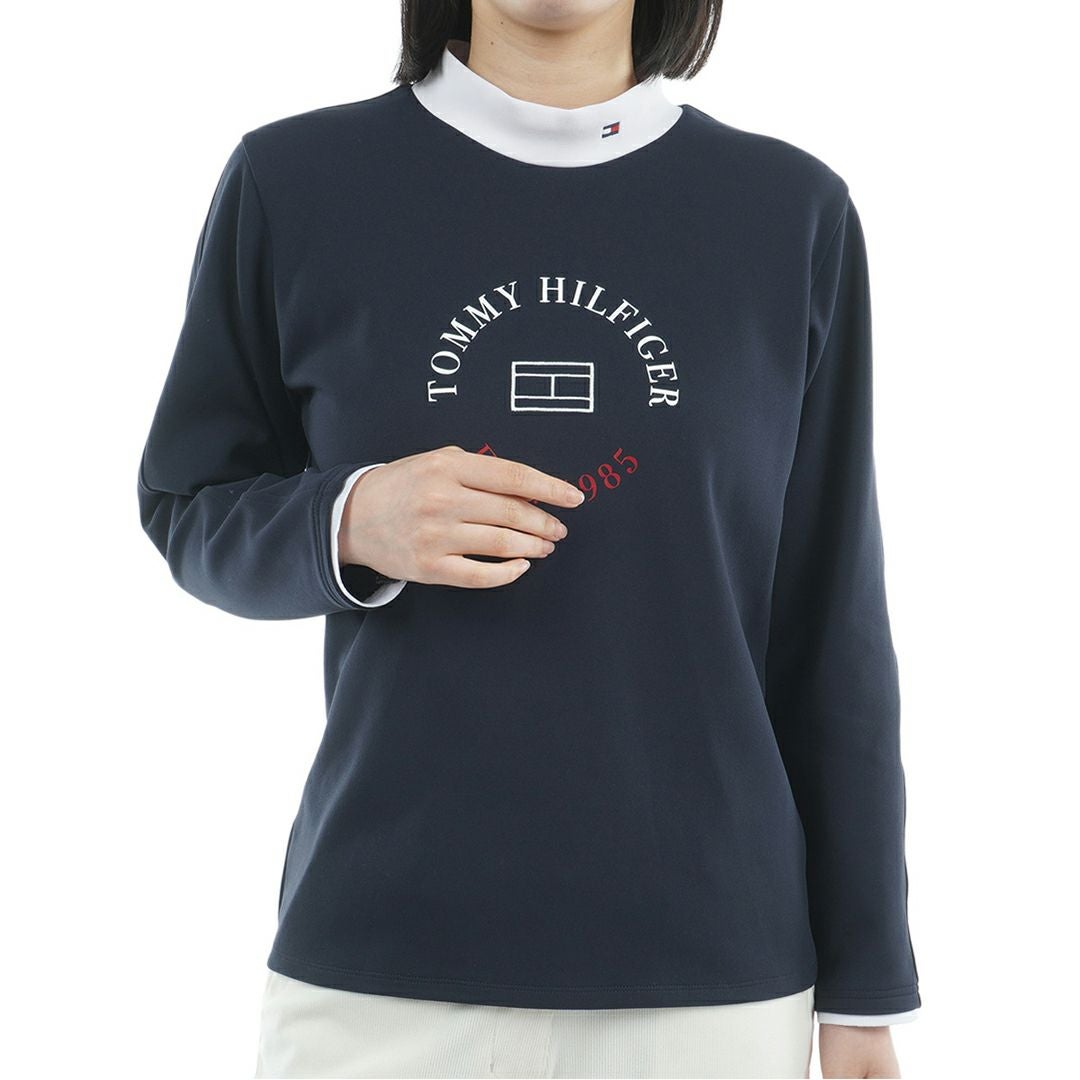 トミー ヒルフィガー ゴルフ Tommy Hilfiger Golf レディース レディース サークルロゴ 長袖モックネックシャツ THLA578 詳細7