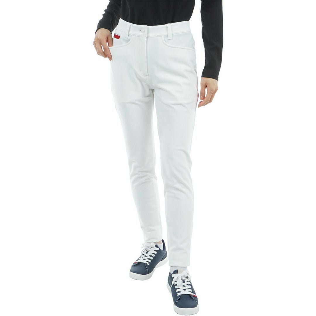 30％OFF】[トミーヒルフィガー]レディース 裾ロゴゴム ロングパンツ
