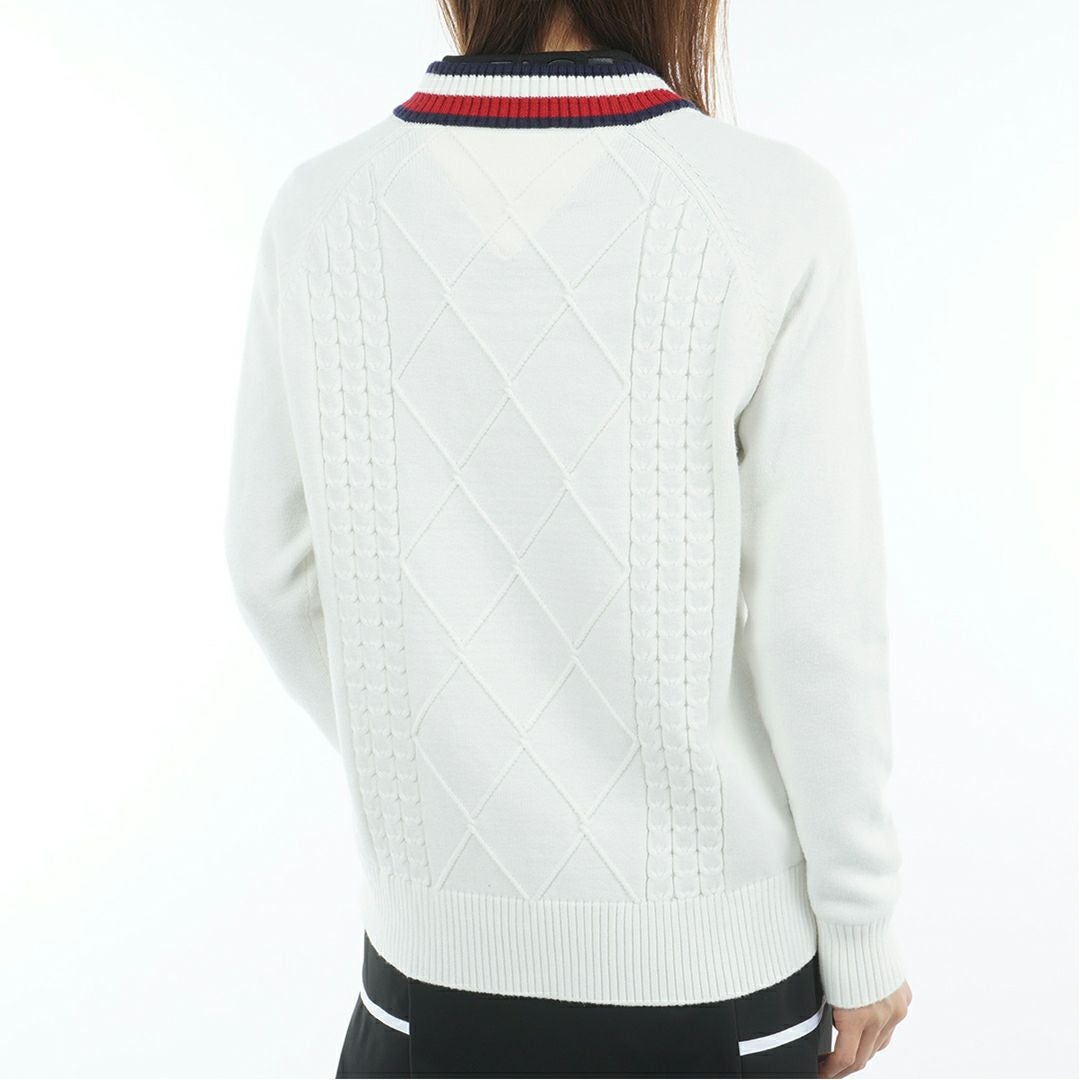 トミー ヒルフィガー ゴルフ Tommy Hilfiger Golf レディース レディース マシュマロタッチ ケーブル柄  ハイネックニット THLA582 詳細3