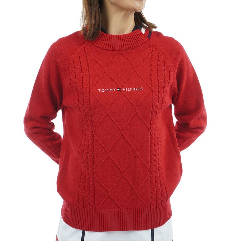 トミー ヒルフィガー ゴルフ Tommy Hilfiger Golf レディース レディース マシュマロタッチ ケーブル柄  ハイネックニット THLA582 詳細10