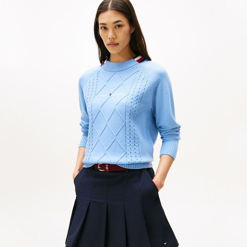 トミー ヒルフィガー ゴルフ Tommy Hilfiger Golf レディース レディース マシュマロタッチ ケーブル柄  ハイネックニット THLA582 詳細24
