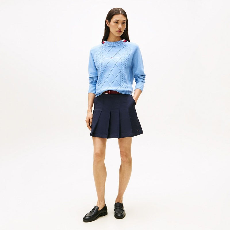 トミー ヒルフィガー ゴルフ Tommy Hilfiger Golf レディース レディース マシュマロタッチ ケーブル柄  ハイネックニット THLA582 詳細35