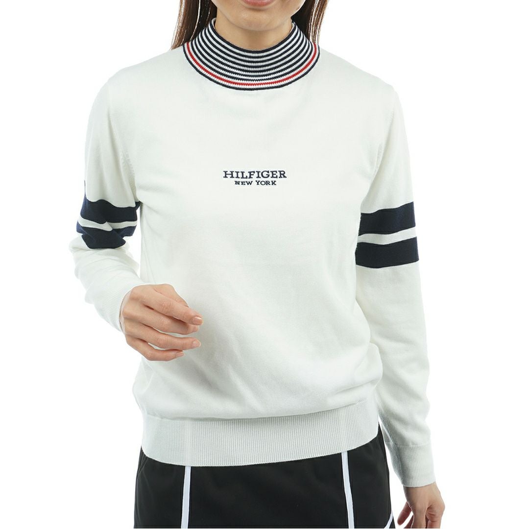 40％OFF】[トミーヒルフィガー]レディース ボーダー ハイネックニット