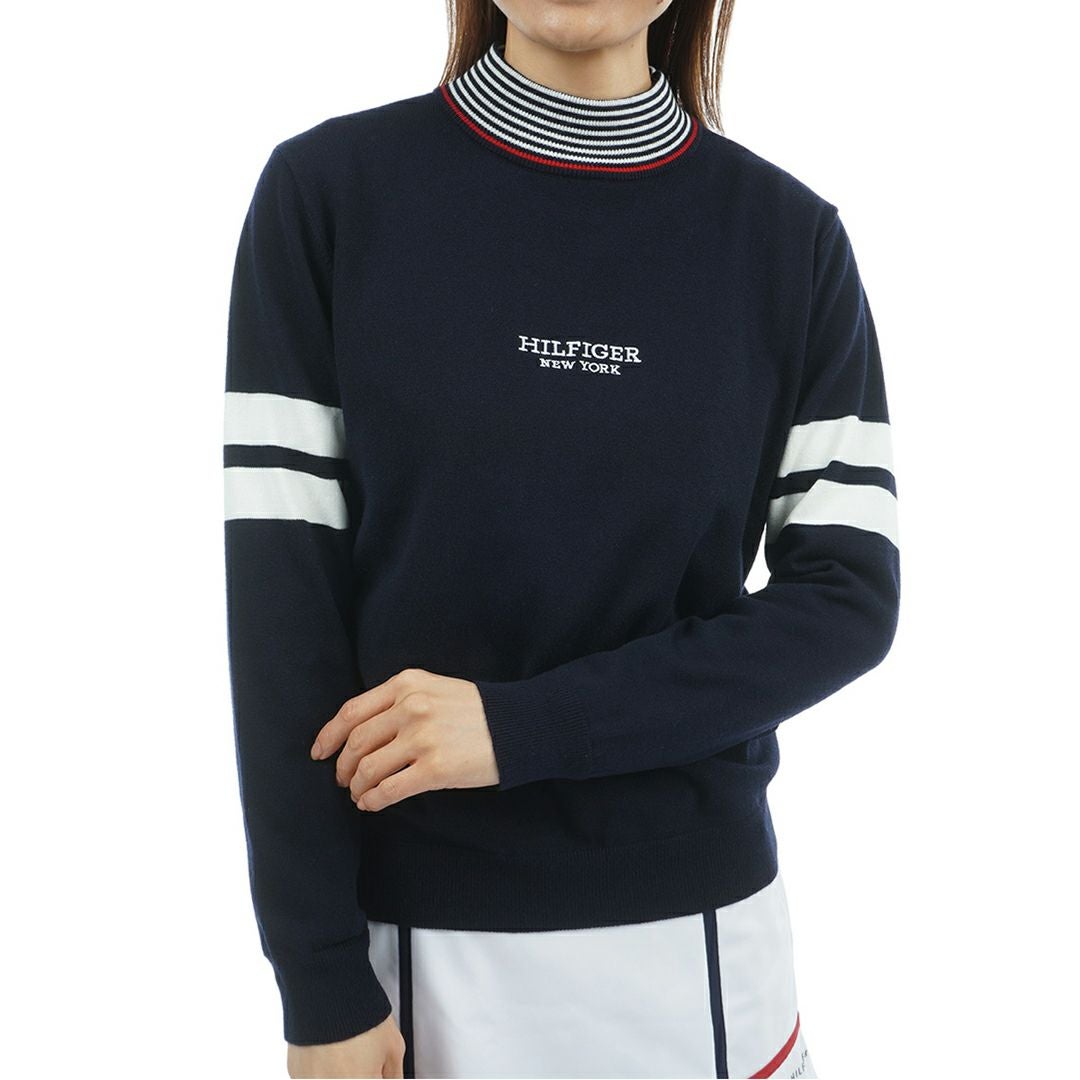 トミー ヒルフィガー ゴルフ Tommy Hilfiger Golf レディース レディース ボーダー ハイネックニット THLA587 詳細4