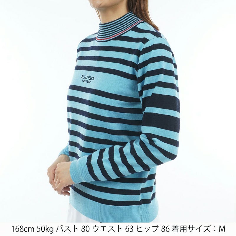 トミー ヒルフィガー ゴルフ Tommy Hilfiger Golf レディース レディース ボーダー ハイネックニット THLA587 詳細8