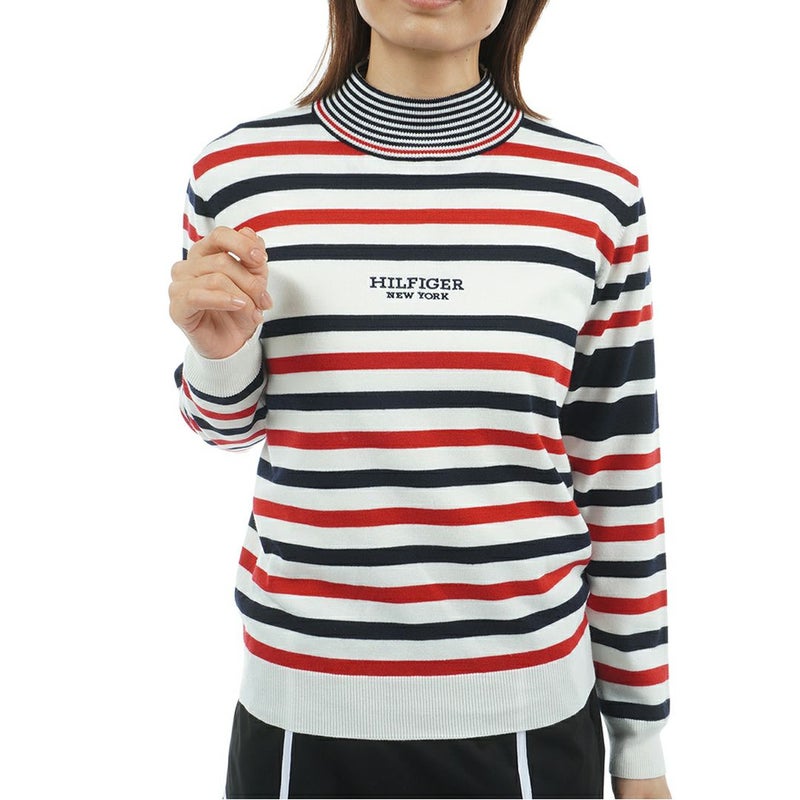 トミー ヒルフィガー ゴルフ Tommy Hilfiger Golf レディース レディース ボーダー ハイネックニット THLA587 詳細13