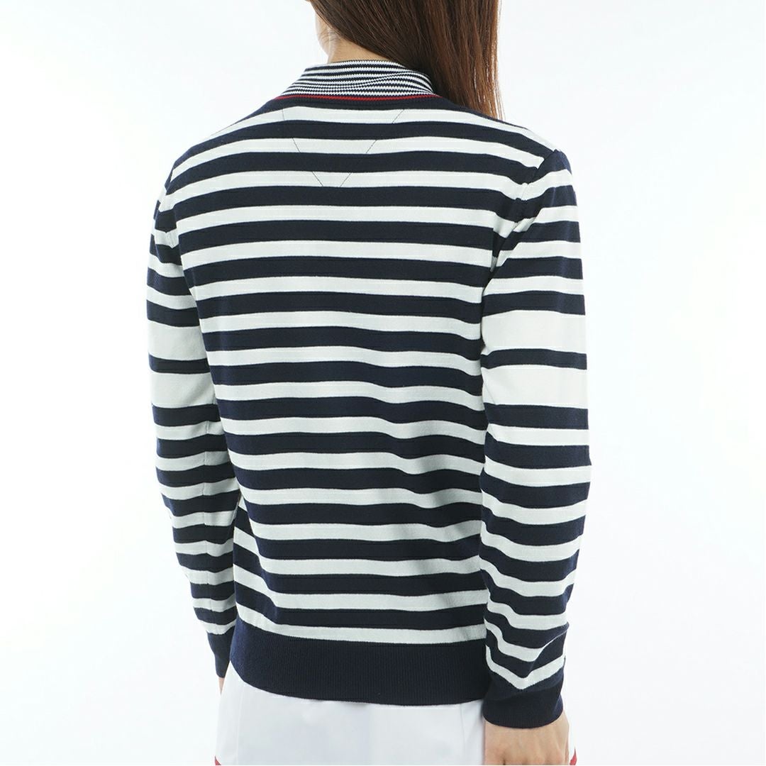 40％OFF】[トミーヒルフィガー]レディース ボーダー ハイネックニット