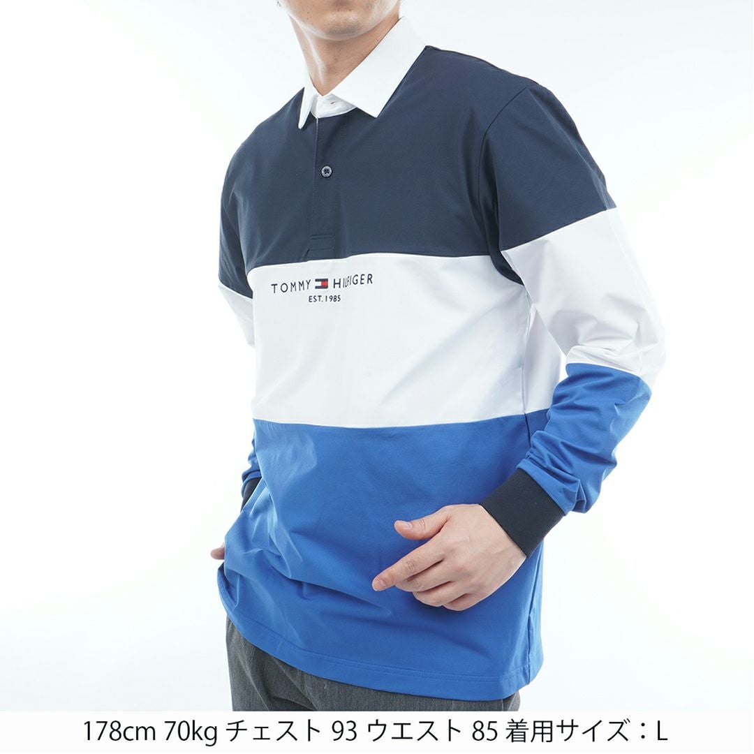 30％OFF】[トミーヒルフィガー]メンズ カラーブロック ラガーシャツ