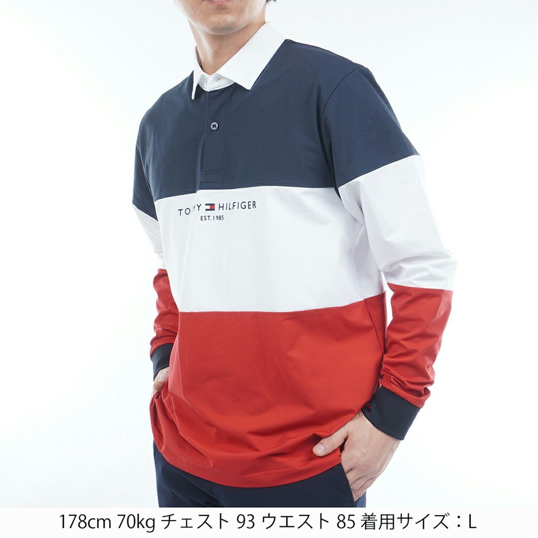 トミー ヒルフィガー ゴルフ Tommy Hilfiger Golf メンズ メンズ カラーブロック ラガーシャツ THMA553 詳細13
