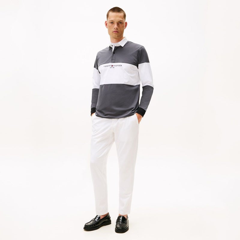 トミー ヒルフィガー ゴルフ Tommy Hilfiger Golf メンズ メンズ カラーブロック ラガーシャツ THMA553 詳細20