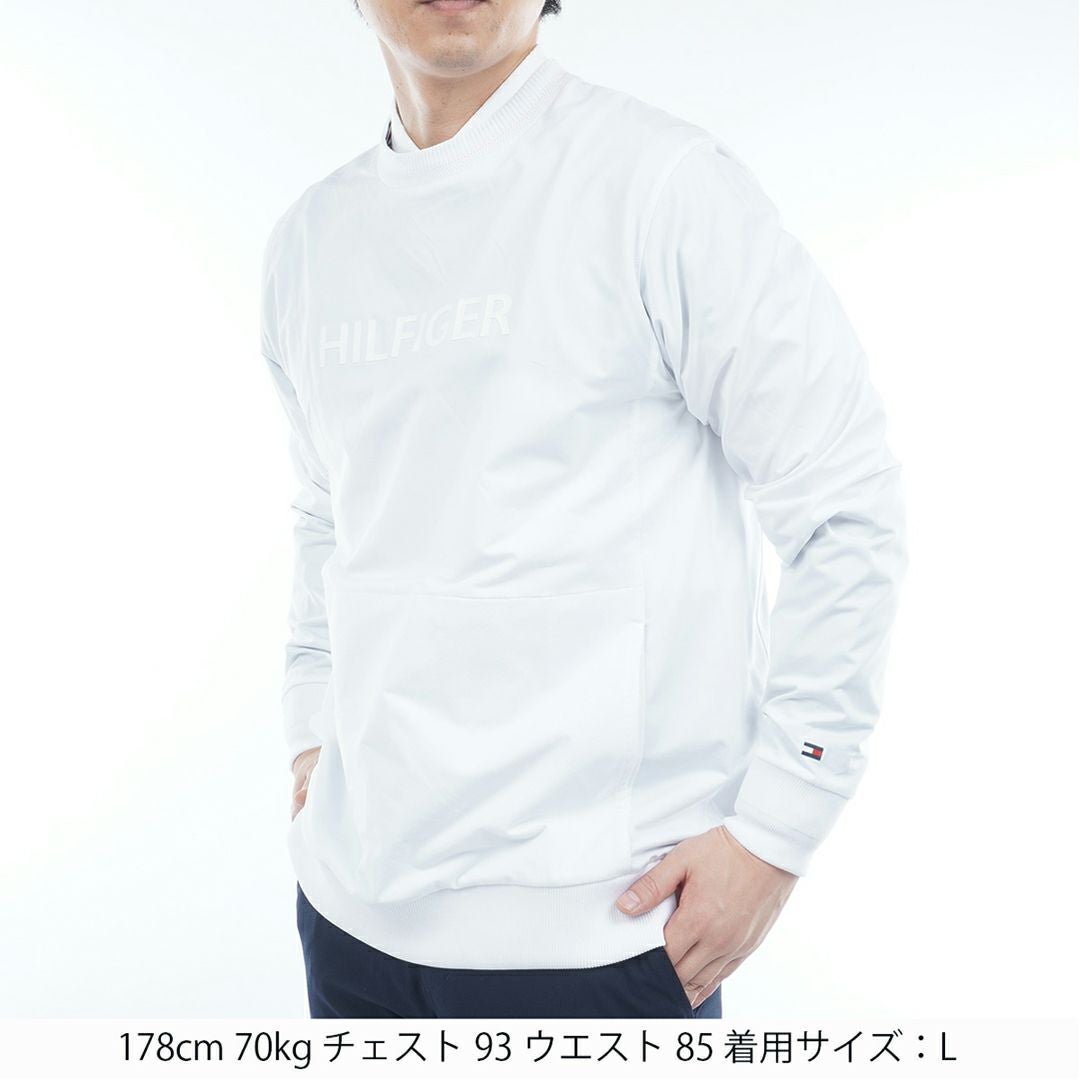 トミーヒルフィガー クルーネックスウェット 防風 30％OFF】[トミーヒルフィガー]メンズ thma554 防風クルーネックスウェット【L寸】ホワイト メンズウェア