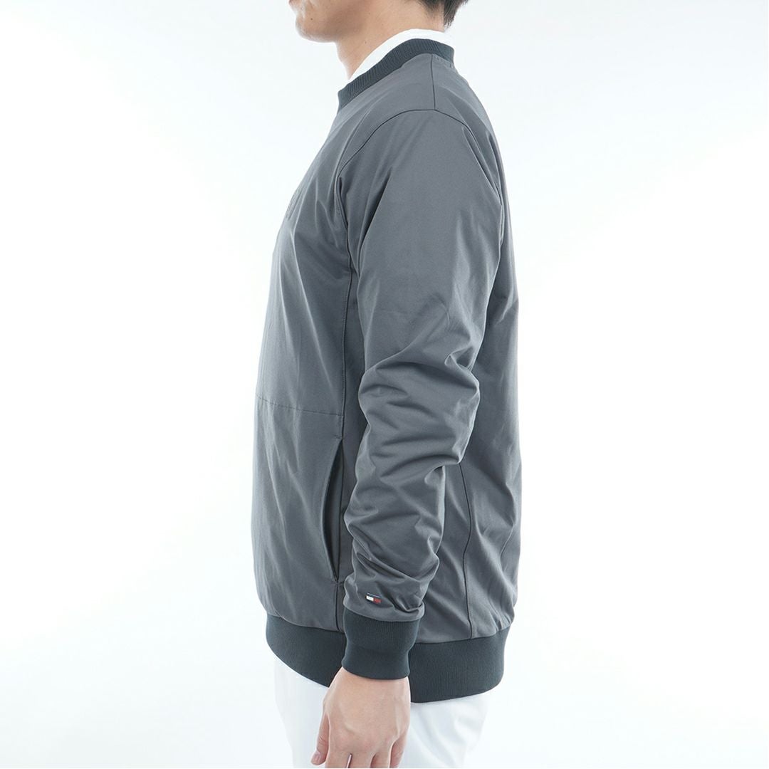 トミーヒルフィガー防風クルーネックスウェット【L寸】チャコールG thma554 30％OFF】[トミーヒルフィガー]メンズ 防風 クルーネックスウェット