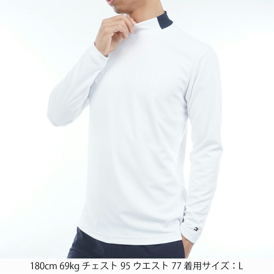 トミーヒルフィガー　メンズ　モックネック　新品未使用 30％OFF】[トミーヒルフィガー]メンズ エンボス 長袖モックネック