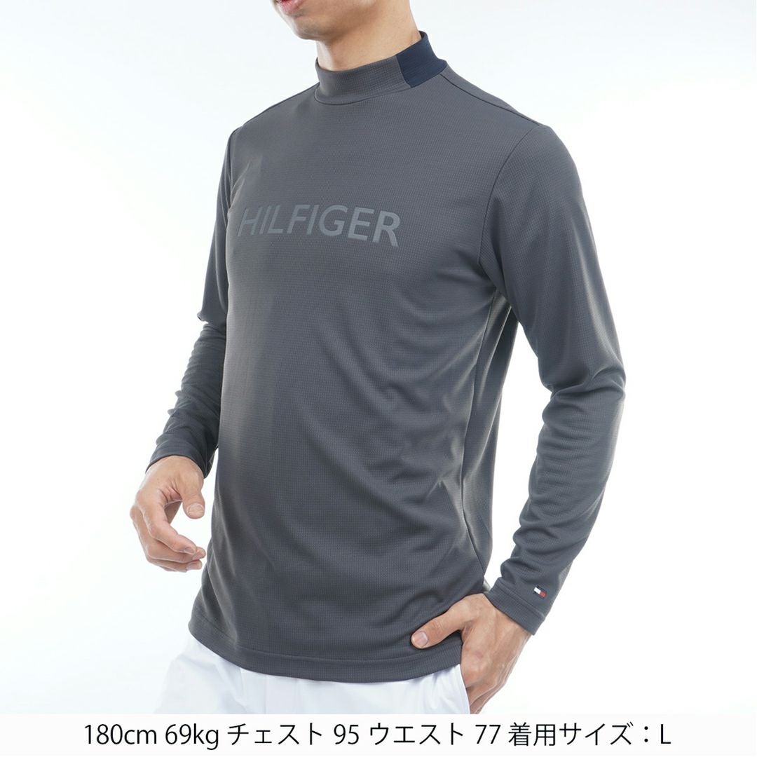 トミーヒルフィガー　メンズ　モックネック　新品未使用 30％OFF】[トミーヒルフィガー]メンズ エンボス 長袖モックネック