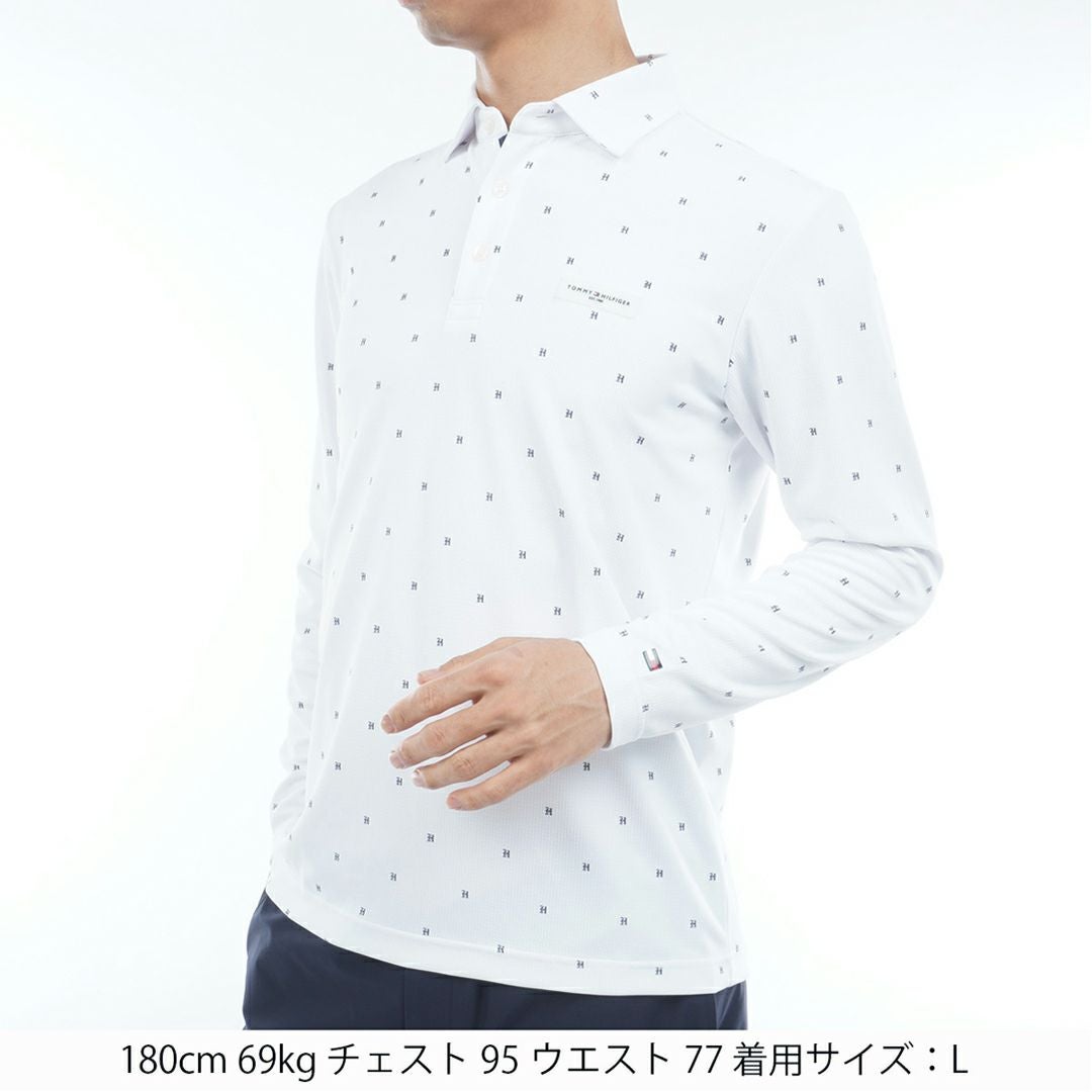 トミー ヒルフィガー ゴルフ Tommy Hilfiger Golf メンズ メンズ ロゴ長袖 台衿付きシャツ THMA556 詳細2