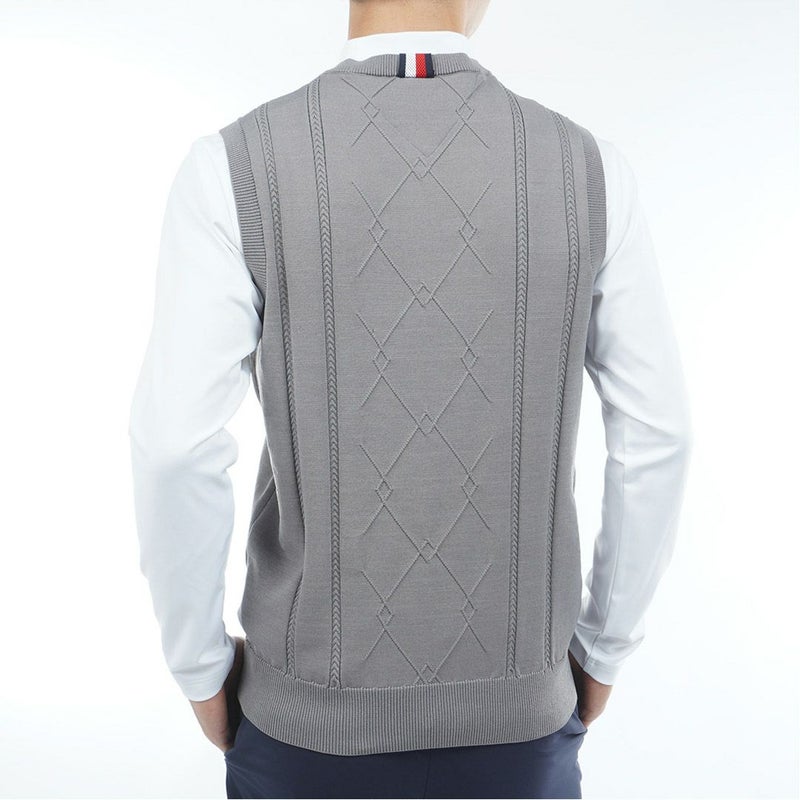 トミー ヒルフィガー ゴルフ Tommy Hilfiger Golf メンズ メンズ ケ-ブル浅Vネック ニットベスト THMA560 詳細7