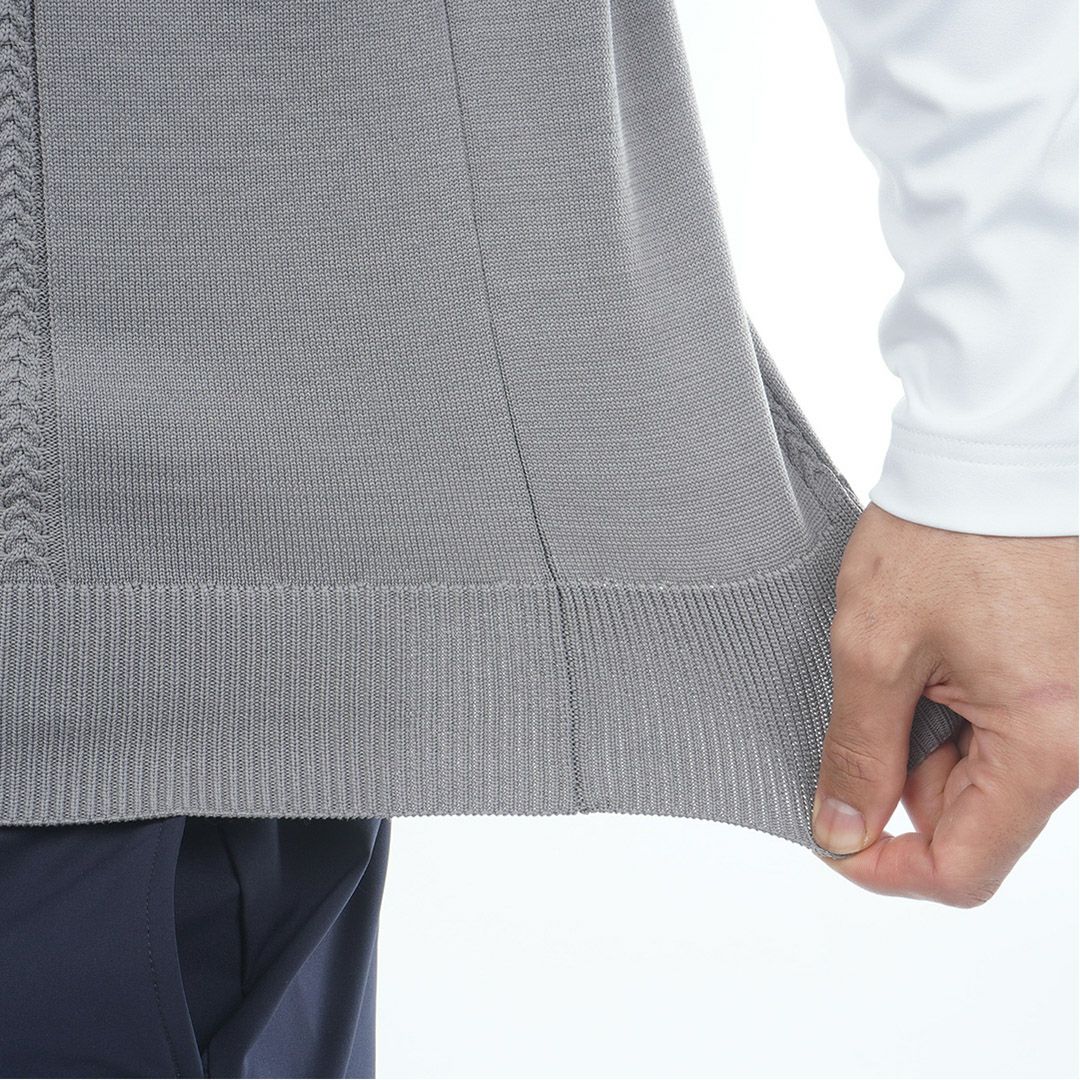 トミー ヒルフィガー ゴルフ Tommy Hilfiger Golf メンズ メンズ ケ-ブル浅Vネック ニットベスト THMA560 詳細9