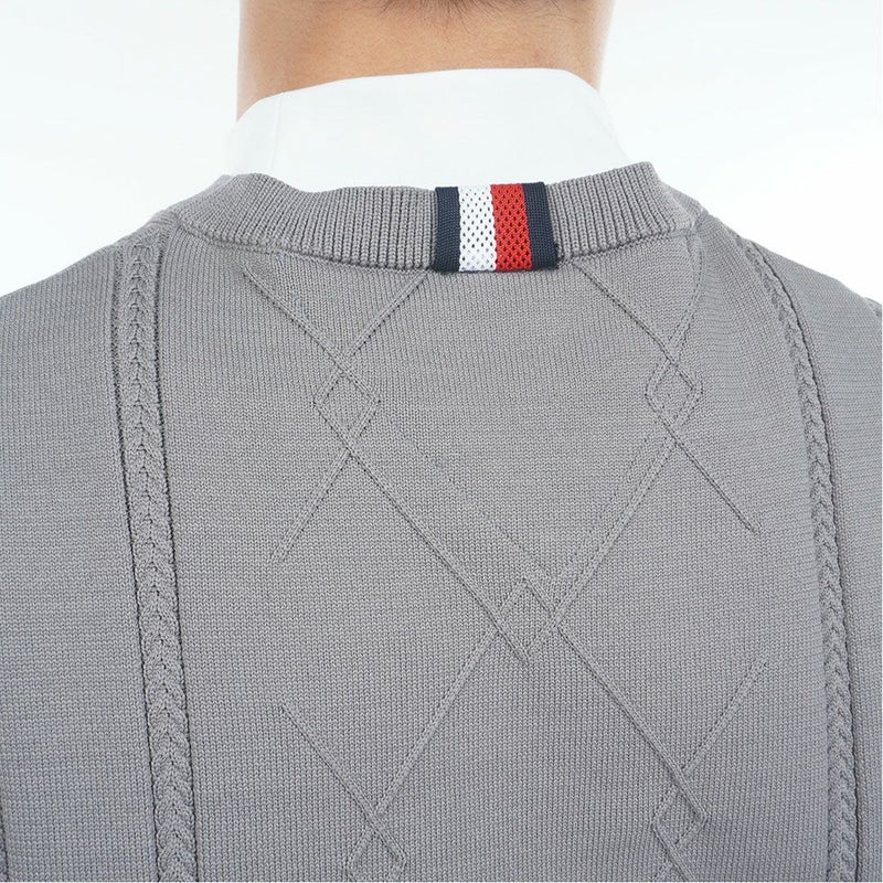 トミー ヒルフィガー ゴルフ Tommy Hilfiger Golf メンズ メンズ ケ-ブル浅Vネック ニットベスト THMA560 詳細10