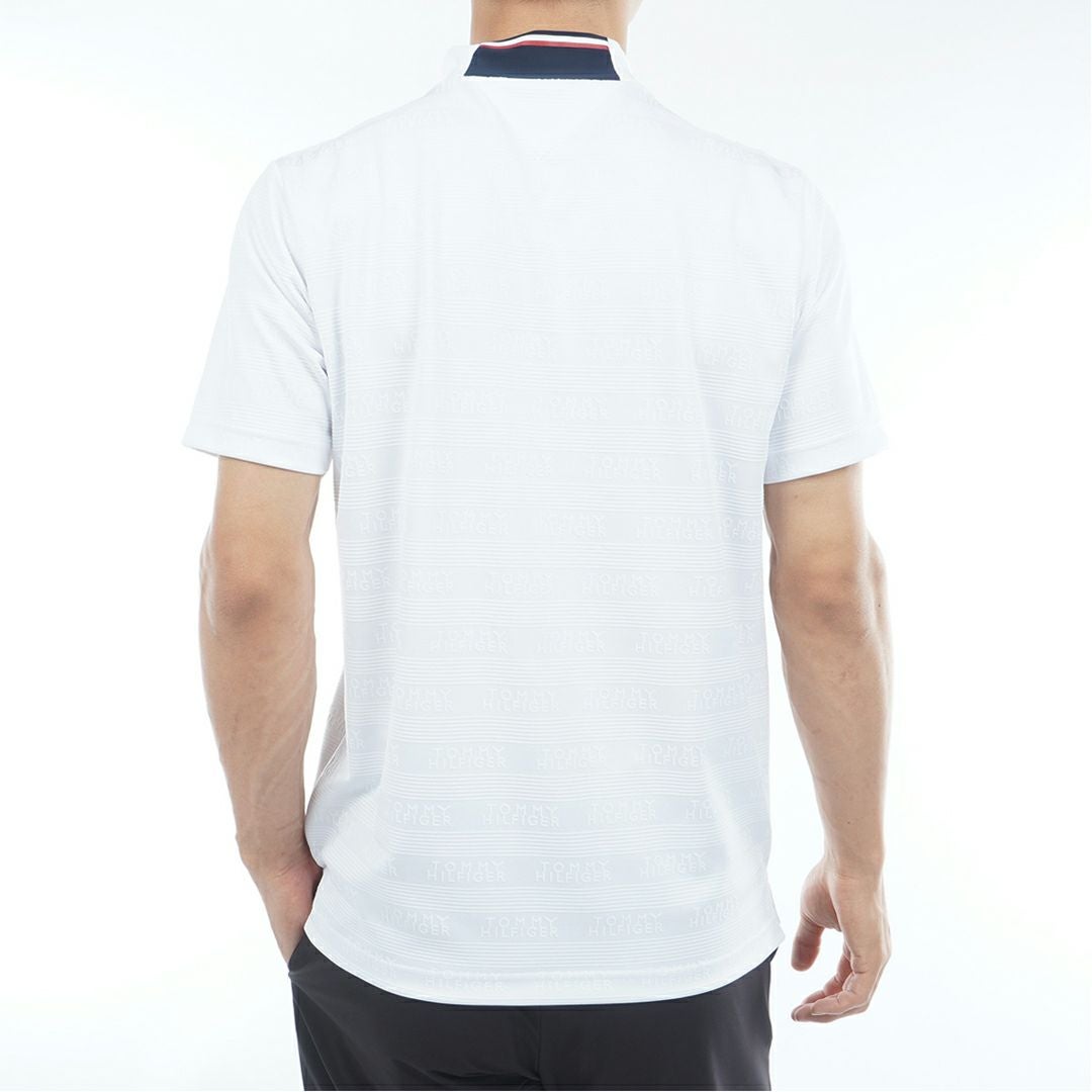 トミー ヒルフィガー ゴルフ Tommy Hilfiger Golf メンズ メンズ ロゴジャガード 半袖モックネックシャツ THMA561 詳細3