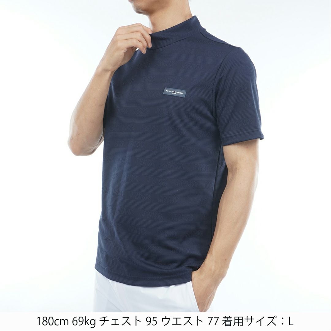 トミー ヒルフィガー ゴルフ Tommy Hilfiger Golf メンズ メンズ ロゴジャガード 半袖モックネックシャツ THMA561 詳細5