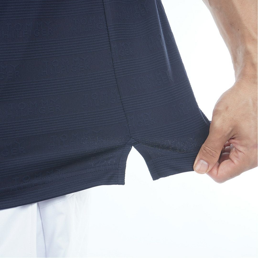 トミー ヒルフィガー ゴルフ Tommy Hilfiger Golf メンズ メンズ ロゴジャガード 半袖モックネックシャツ THMA561 詳細9