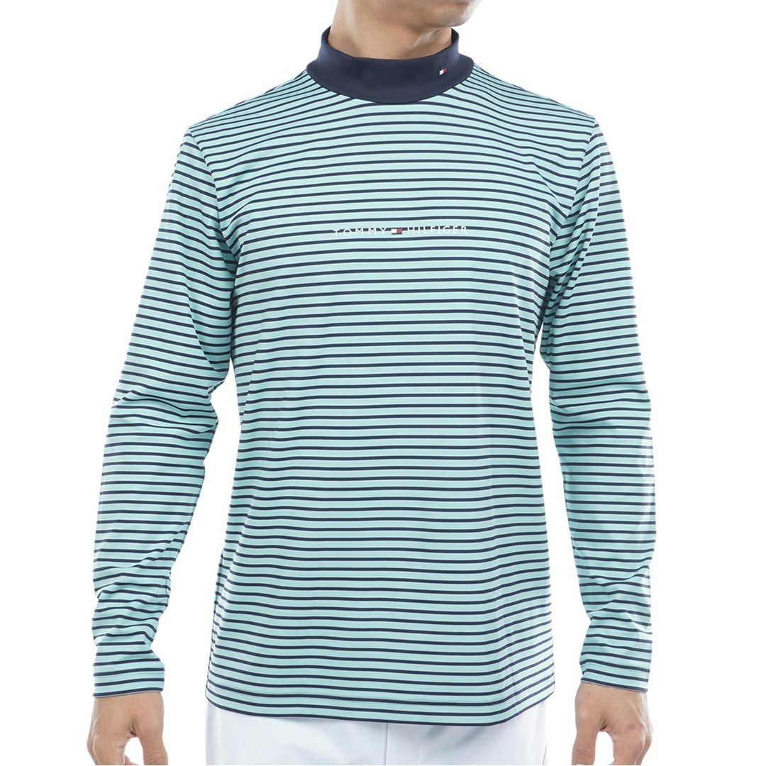 トミーヒルフィガー ベア天長袖モックネックシャツ【L寸】ネイビー thma563 30％OFF】[トミーヒルフィガー]メンズ ベア天 長袖モックネックシャツ