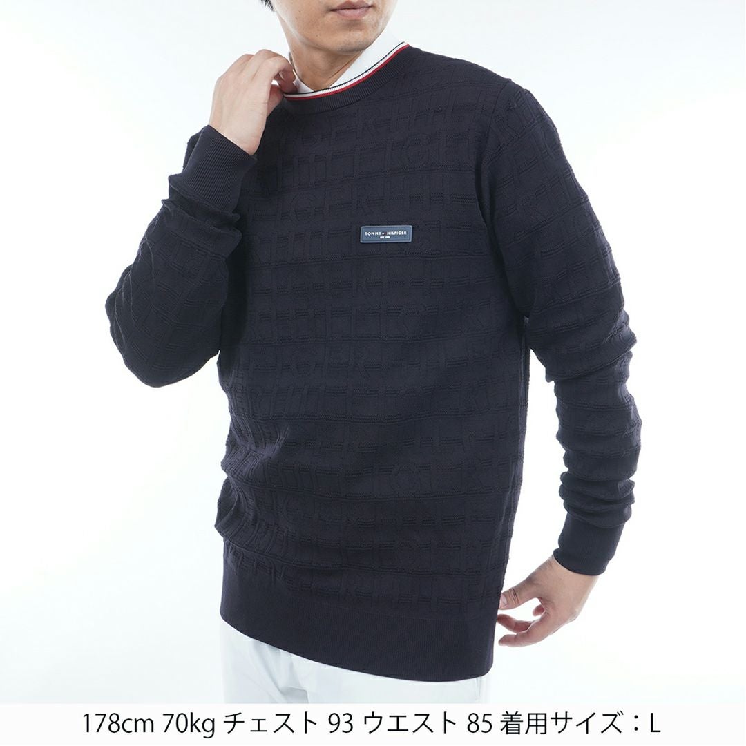30％OFF】[トミーヒルフィガー]メンズ ロゴジャガード クル-ネック