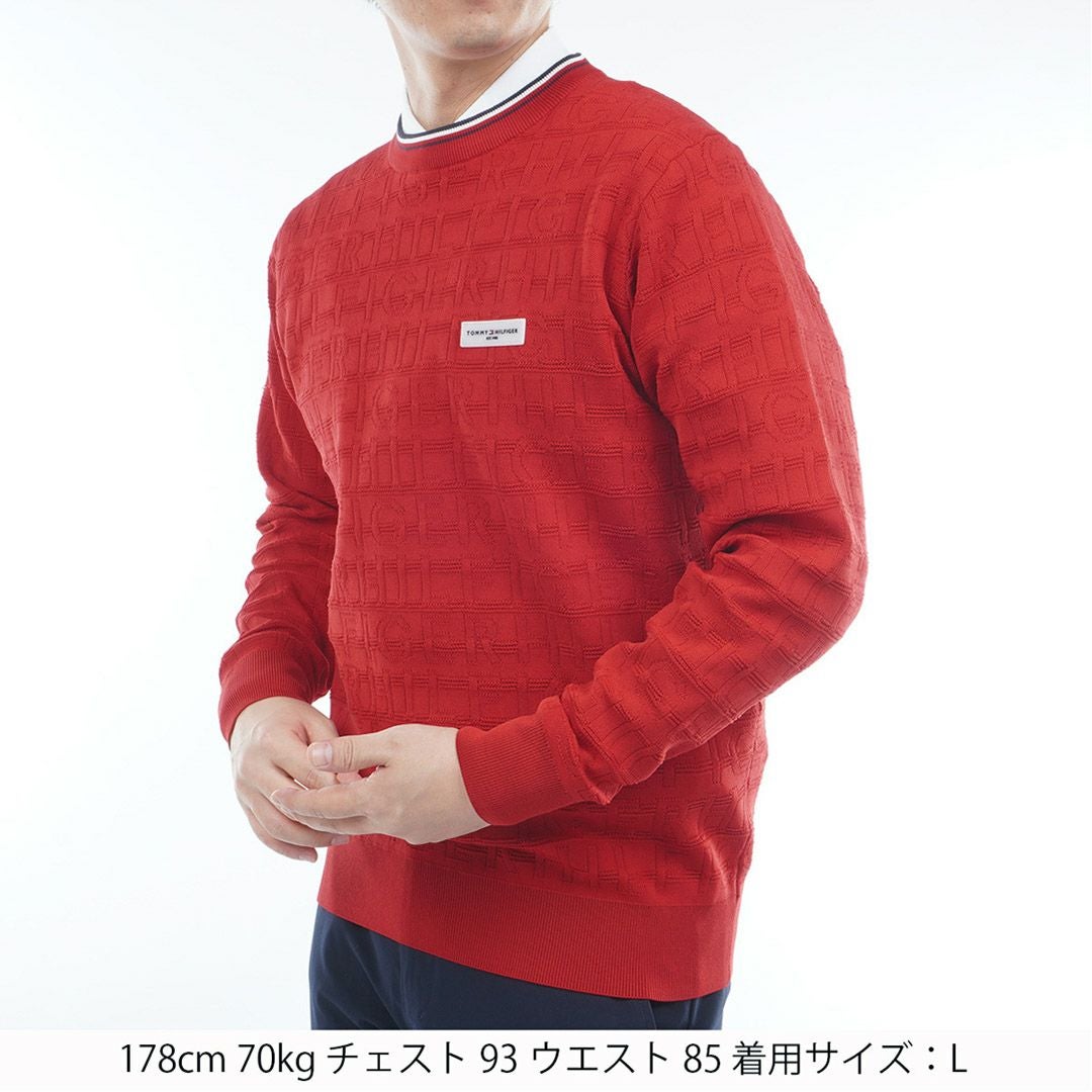30％OFF】[トミーヒルフィガー]メンズ ロゴジャガード クル-ネック