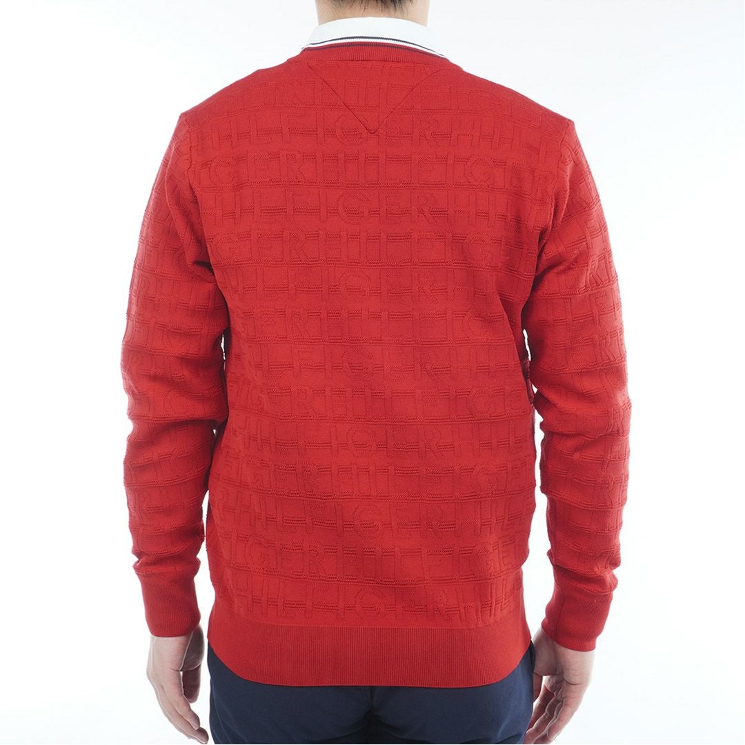 30％OFF】[トミーヒルフィガー]メンズ ロゴジャガード クル-ネック