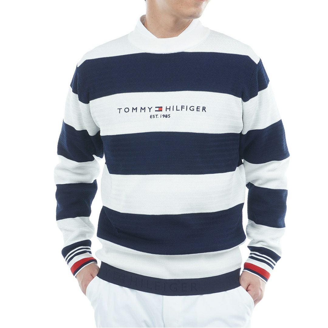 トミー ヒルフィガー ゴルフ Tommy Hilfiger Golf メンズ メンズ ボーダー クルーネックニット THMA565 詳細1