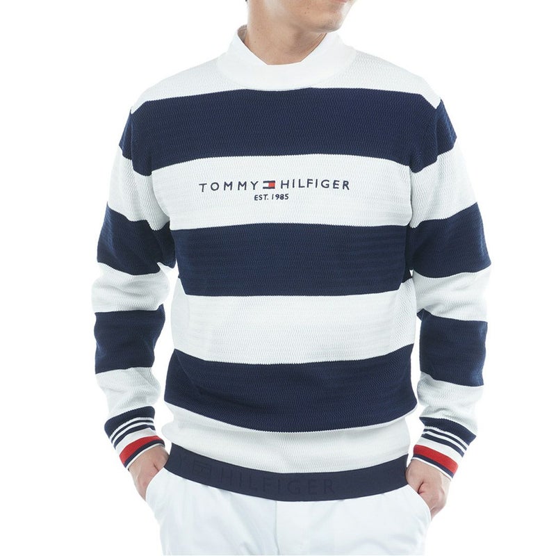 トミー ヒルフィガー ゴルフ Tommy Hilfiger Golf メンズ メンズ ボーダー クルーネックニット THMA565 詳細1