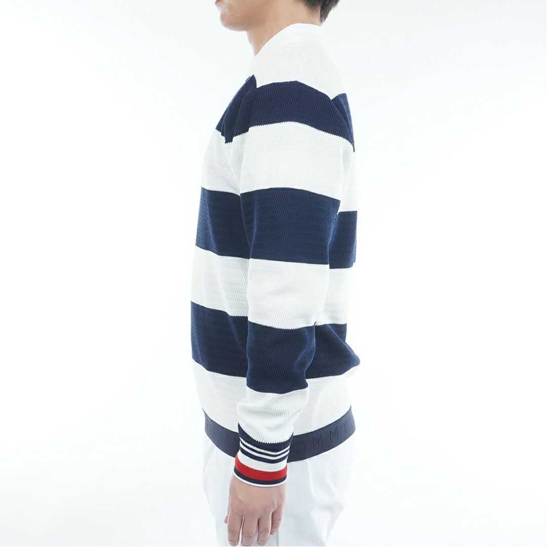 トミー ヒルフィガー ゴルフ Tommy Hilfiger Golf メンズ メンズ ボーダー クルーネックニット THMA565 詳細3