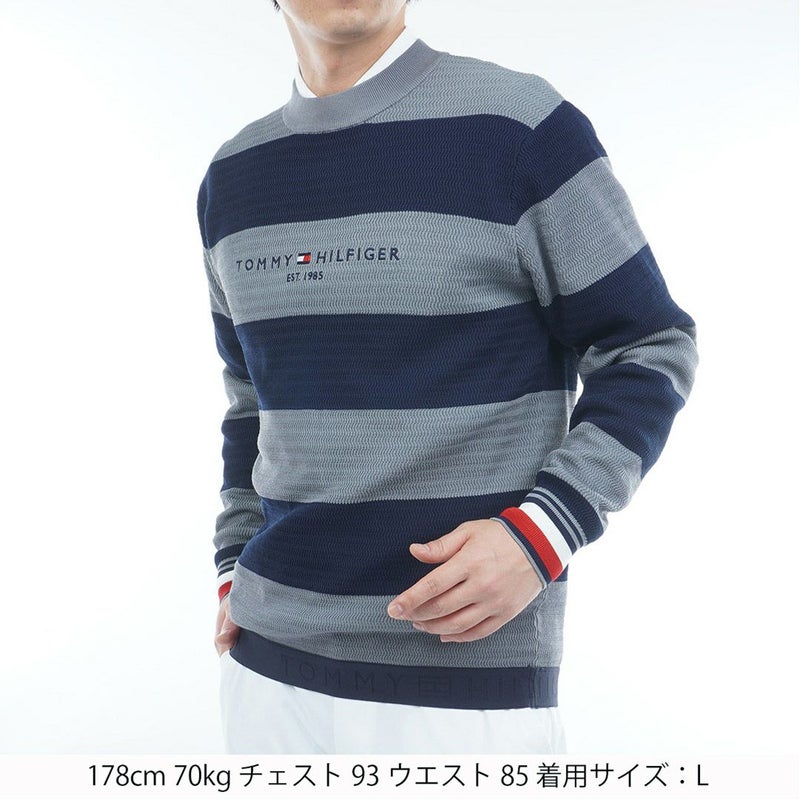 トミー ヒルフィガー ゴルフ Tommy Hilfiger Golf メンズ メンズ ボーダー クルーネックニット THMA565 詳細11